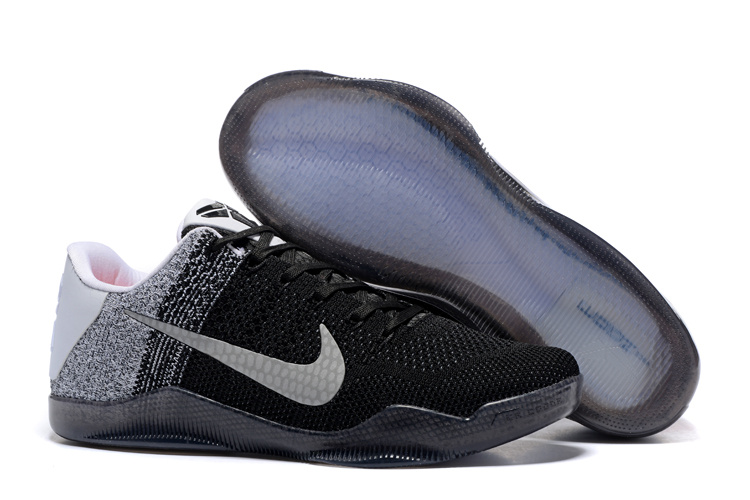 Nike Kobe 11 Flyknit Black Grey White Shoes
